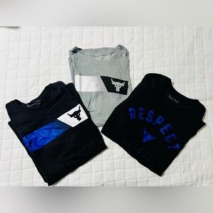 3 Under Armour Project Rock Tees XL